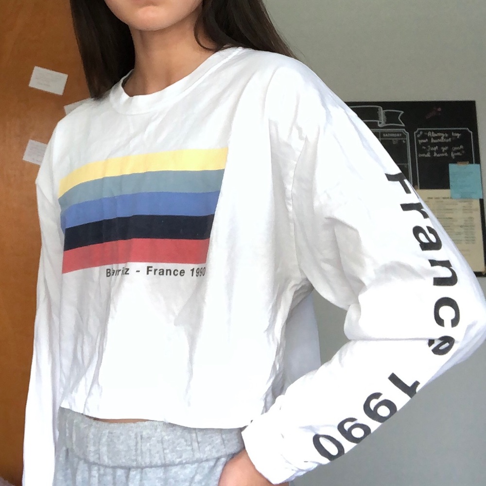 Brandy Melville France graphic long sleeve tee